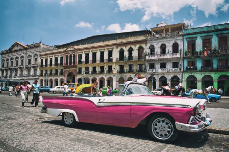 Pink Cadillac, Cuba Free Stock Photo