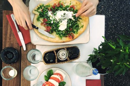 Pizza in Cafe Free Stock Photo