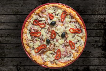 Pizza Overhead Free Stock Photo