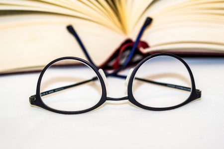 Reading Glasses & Book Free Stock Photo