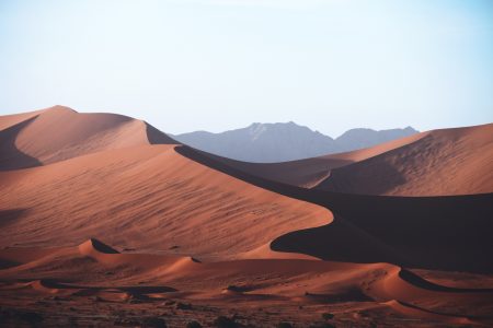 Sand Dunes in Desert Free Stock Photo