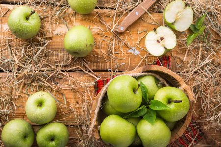 Apples on Table Free Stock Photo