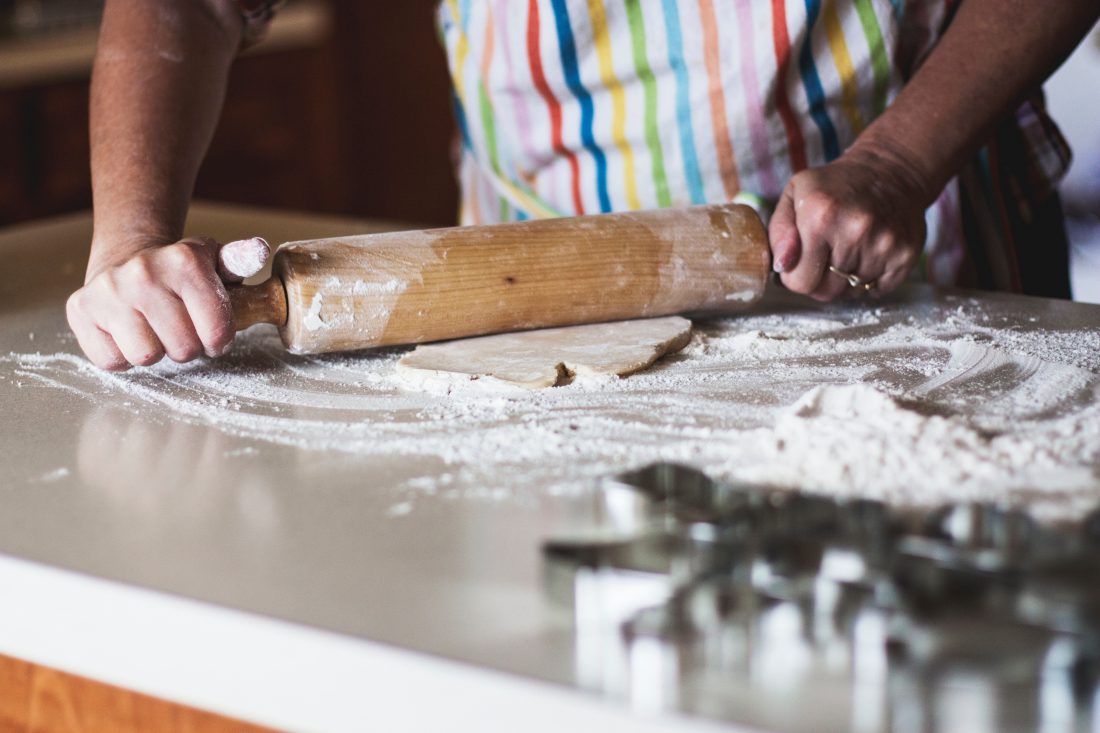 Free photo of Baking With Rolling Pin