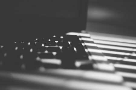 Black & White Laptop Keyboard Free Stock Photo