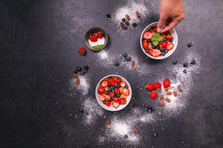 Bowls of Fruit & Berries Free Stock Photo