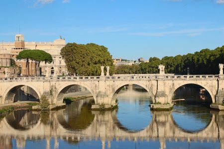 Rome Bridge River Tiber Free Stock Photo