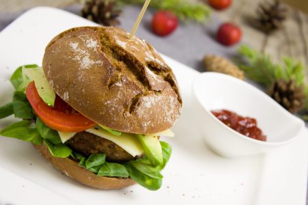 Vegetarian Diet Burger Free Stock Photo