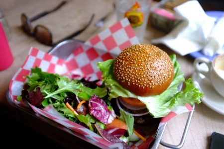 Burger & Salad Free Stock Photo