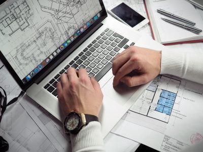 Business Laptop & Wireframes Free Stock Photo