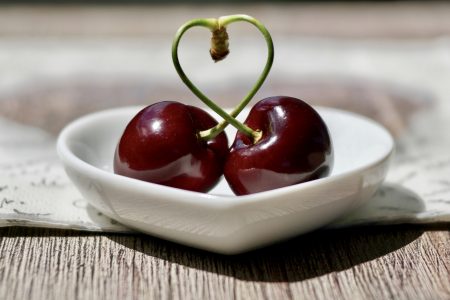 Pair of Cherries Free Stock Photo