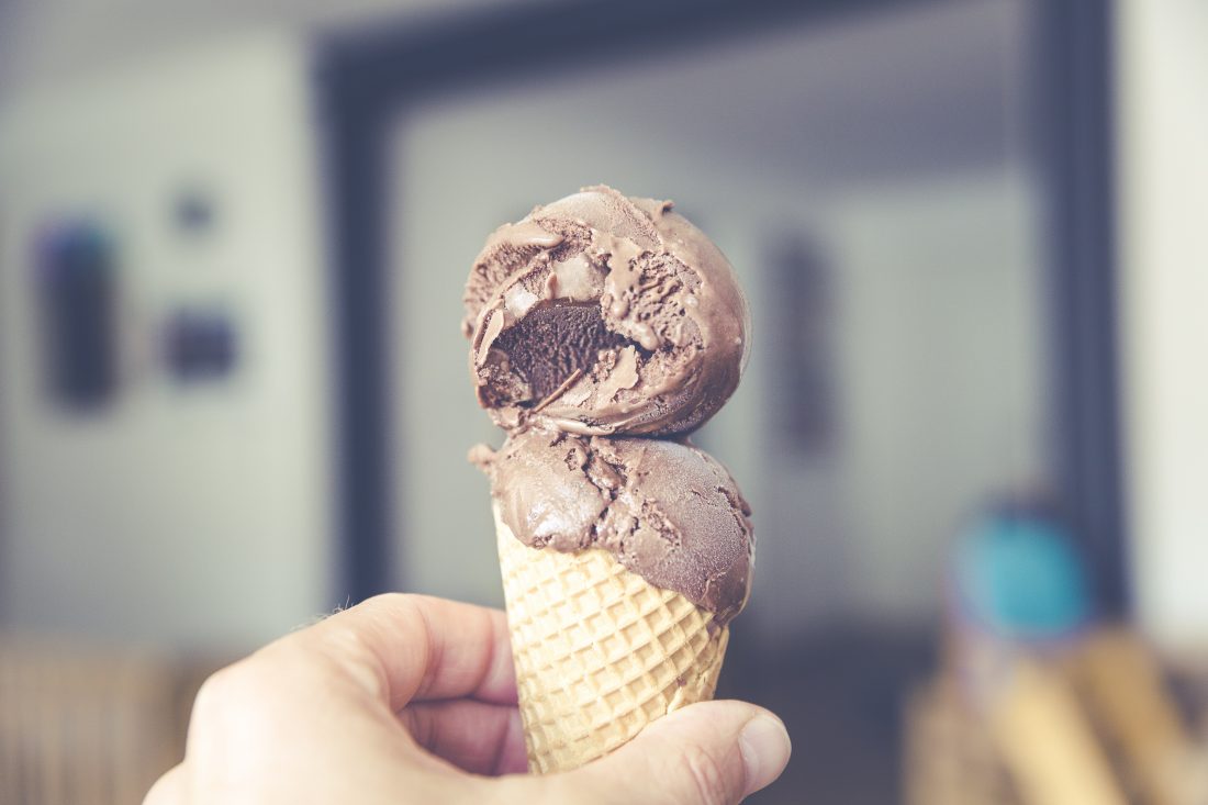 Free photo of Chocolate Ice Cream Cone