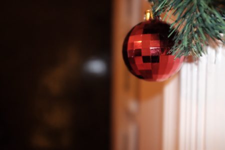 Red Tree Decorations Free Stock Photo
