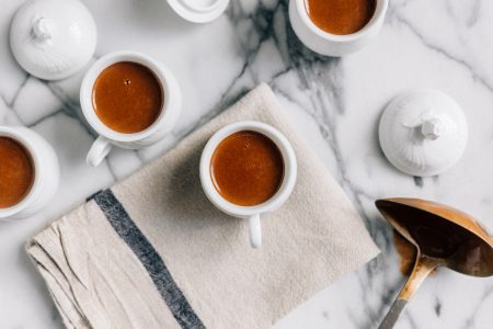 Espresso Coffee on Marble Table Free Stock Photo