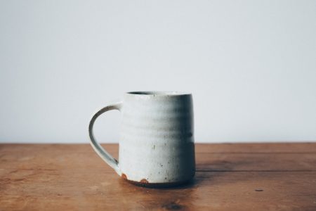 Rustic Coffee Mug on Wooden Table Free Stock Photo