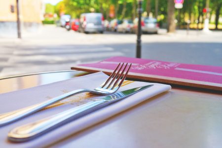 Cutlery on Street Restaurant Free Stock Photo
