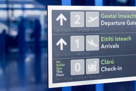Directions Airport Sign Free Stock Photo