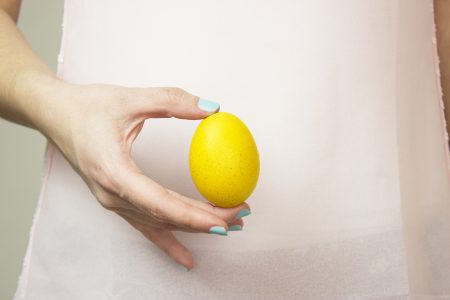 Woman Holding Easter Egg Free Stock Photo