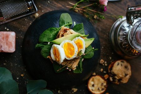 Eggs on Toasted Bread Free Stock Photo