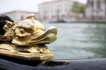 Gold Statue Venice Sea Free Stock Photo
