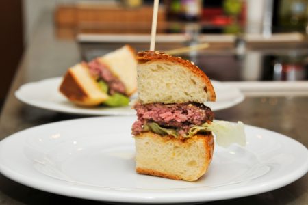 Burger on Plate Free Stock Photo