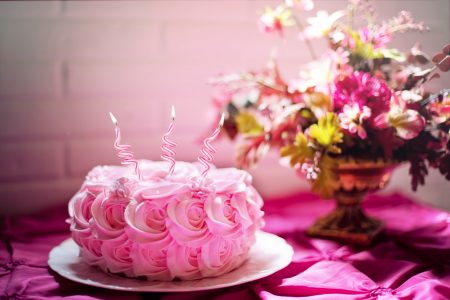 Pink Birthday Cake Free Stock Photo