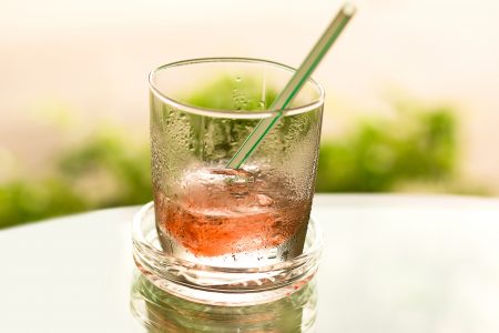 Iced Drink with Straw Free Stock Photo
