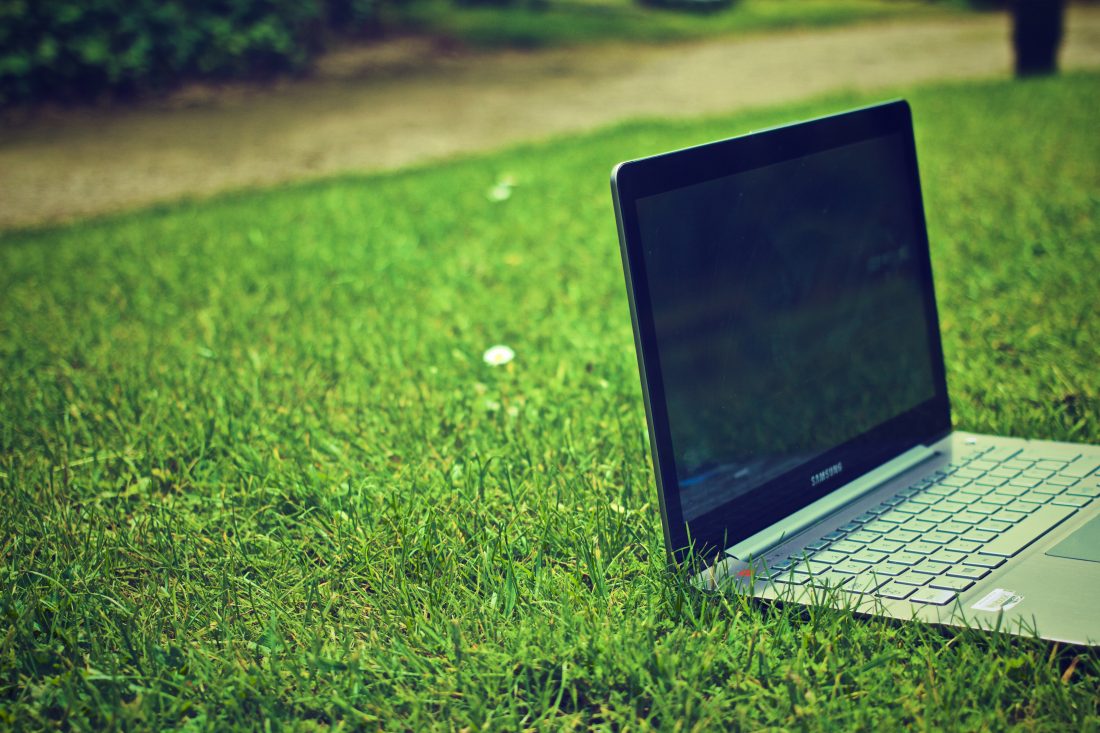 Free photo of Laptop Computer on Grass