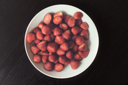 Large Bowl of Strawberries Free Stock Photo
