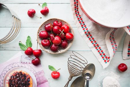 Making Cherry Pie Free Stock Photo
