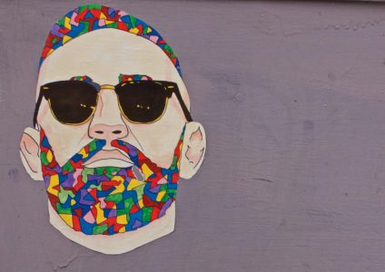 Colorful Street Art Man Sunglasses Free Stock Photo