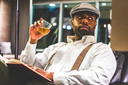 Man Drinking Whisky Free Stock Photo