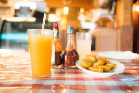 Orange Juice on Breakfast Table