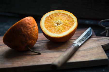 Oranges & Knife Free Stock Photo