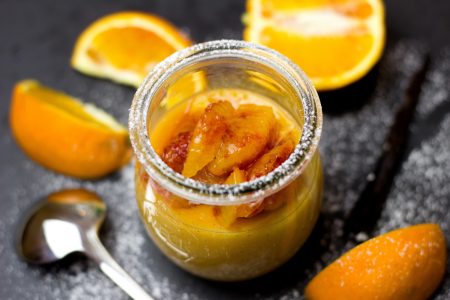 Orange Pudding Dessert Free Stock Photo