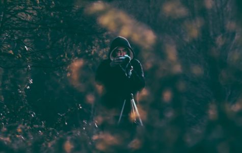 Photographer in Forest Man
