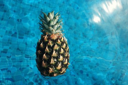 Pineapple in Summer Water Free Stock Photo