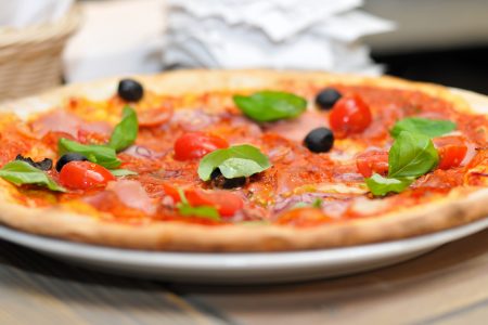 Pizza & Olives Free Stock Photo