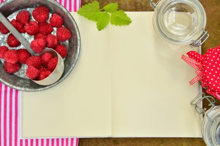 Raspberries on Table Free Stock Photo