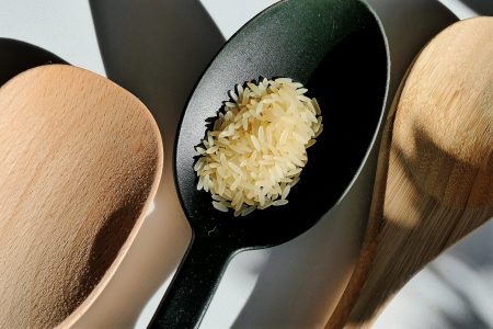 Rice on Spoon Free Stock Photo
