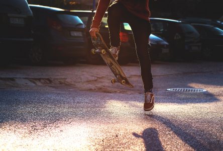 Riding a Skateboard Free Stock Photo