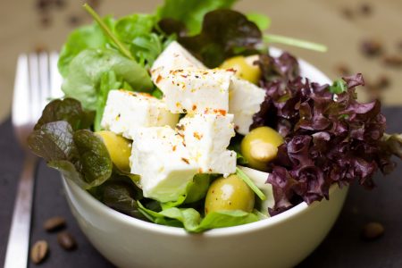 Salad Bowl with Feta Cheese