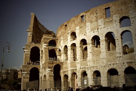 Side View Colosseum Rome Free Stock Photo