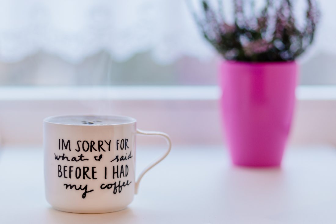 Free photo of Sorry Coffee Mug