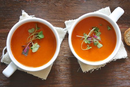 Bowls of Tomato Soup Free Stock Photo