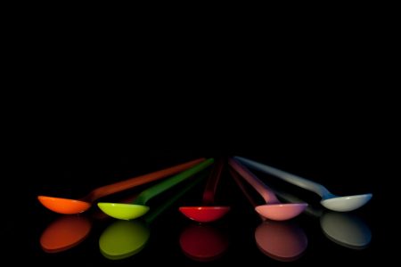Plastic Colorful Spoons Free Stock Photo