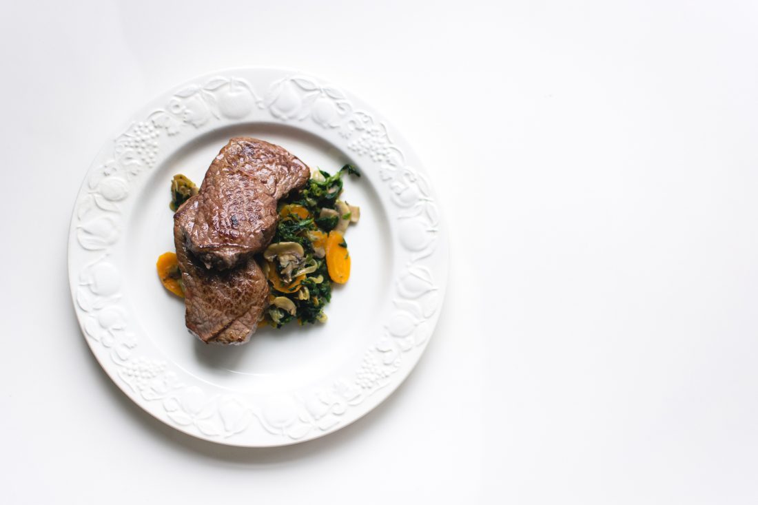Free photo of Beef Steak on White Plate
