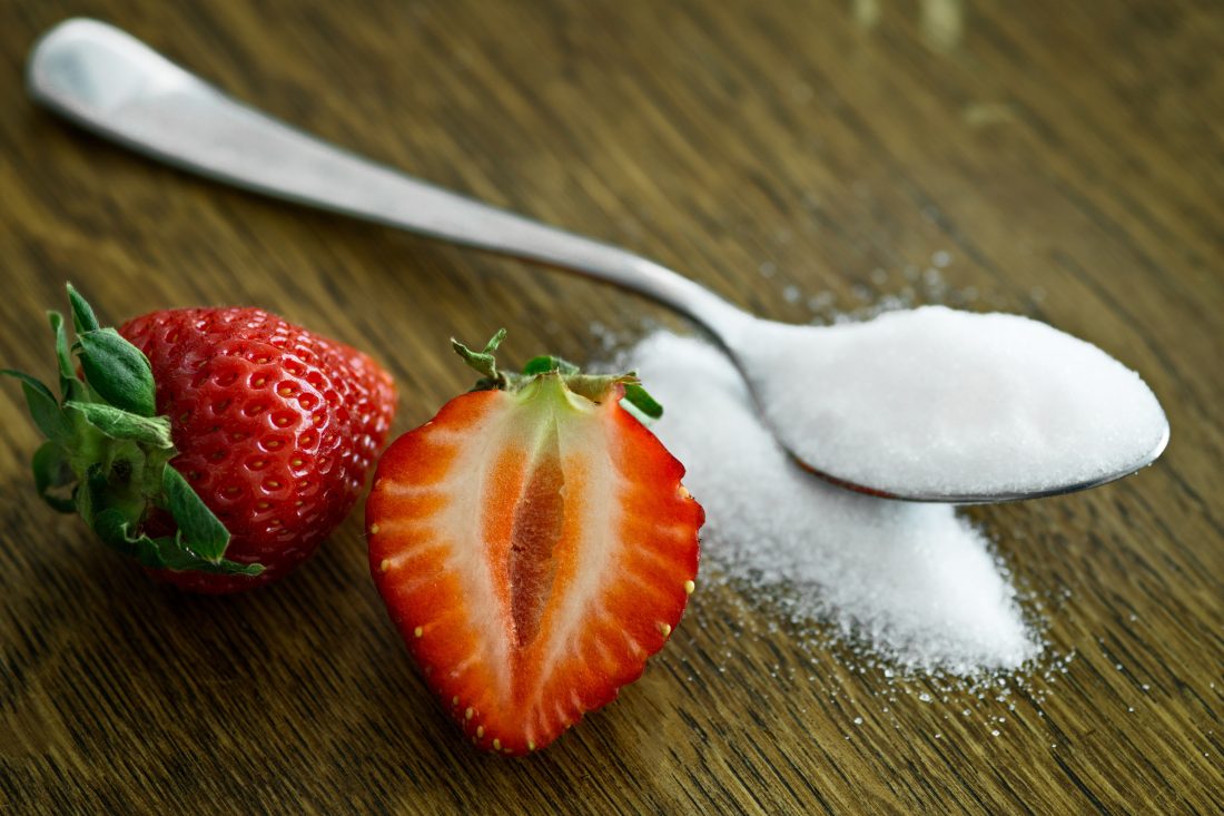 Free photo of Strawberries Spoon Sugar