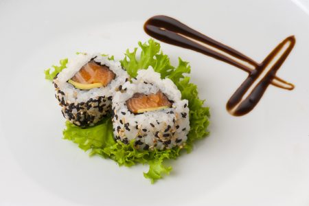 Sushi with Sauce Free Stock Photo
