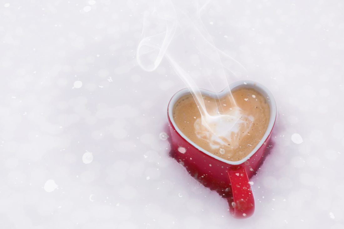 Free photo of Love Coffee in Snow
