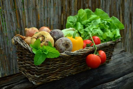 Basket of Vegetables Free Stock Photo